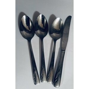 STAINLESS BY ONEIDA LTD OCEANIC 3 Spoons 1 Butter Knife Flatware Lot